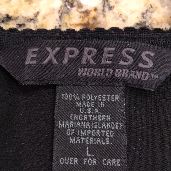 EXPRESS black red and gray skirt size Large - Picture 2 of 2